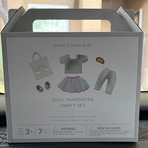 Pottery Barn Kids 7 Pc Party Outfit for 18" Doll NEW – Complete Dress Set